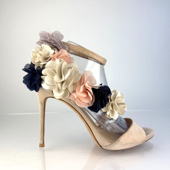Imagine Vince Camuto Daphne Ivory 3D Floral Stiletto Heels 9.5M Bridal Wedding - Picture 3 of 13